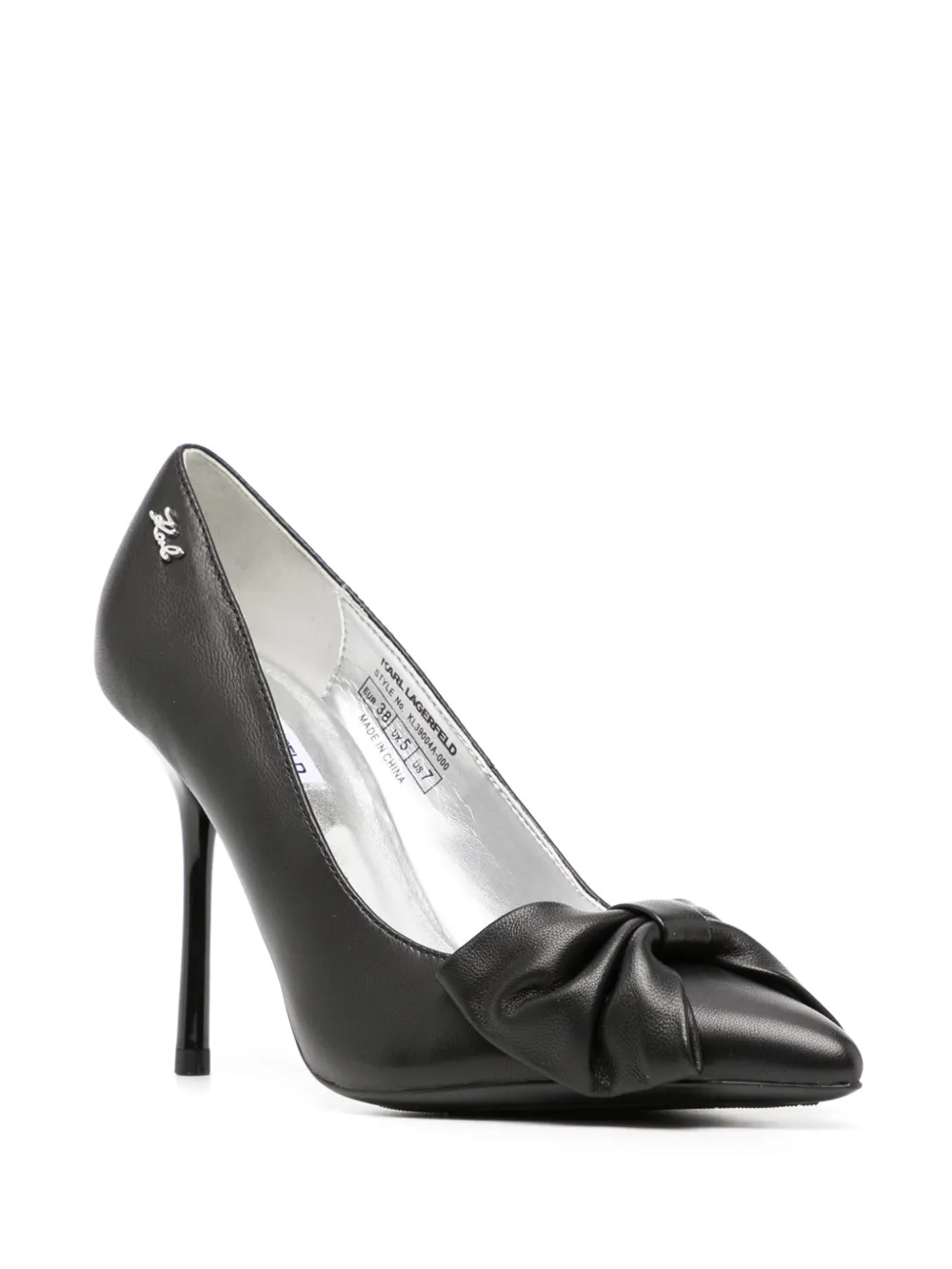 Karl Lagerfeld Sarabane bow pump Black