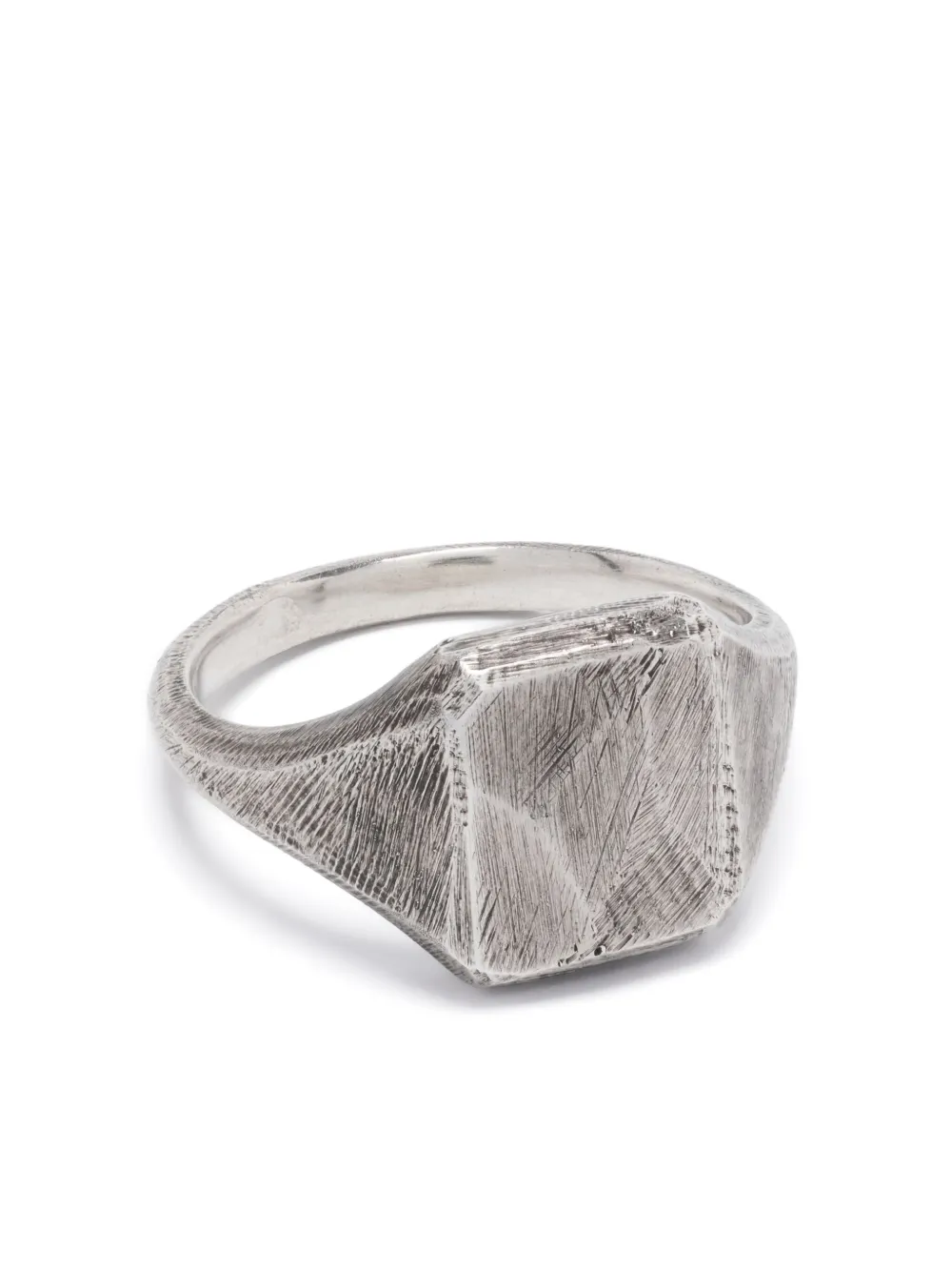 WERKSTATT:MÜNCHEN skulpterad ring | silverfärgad | Image 1