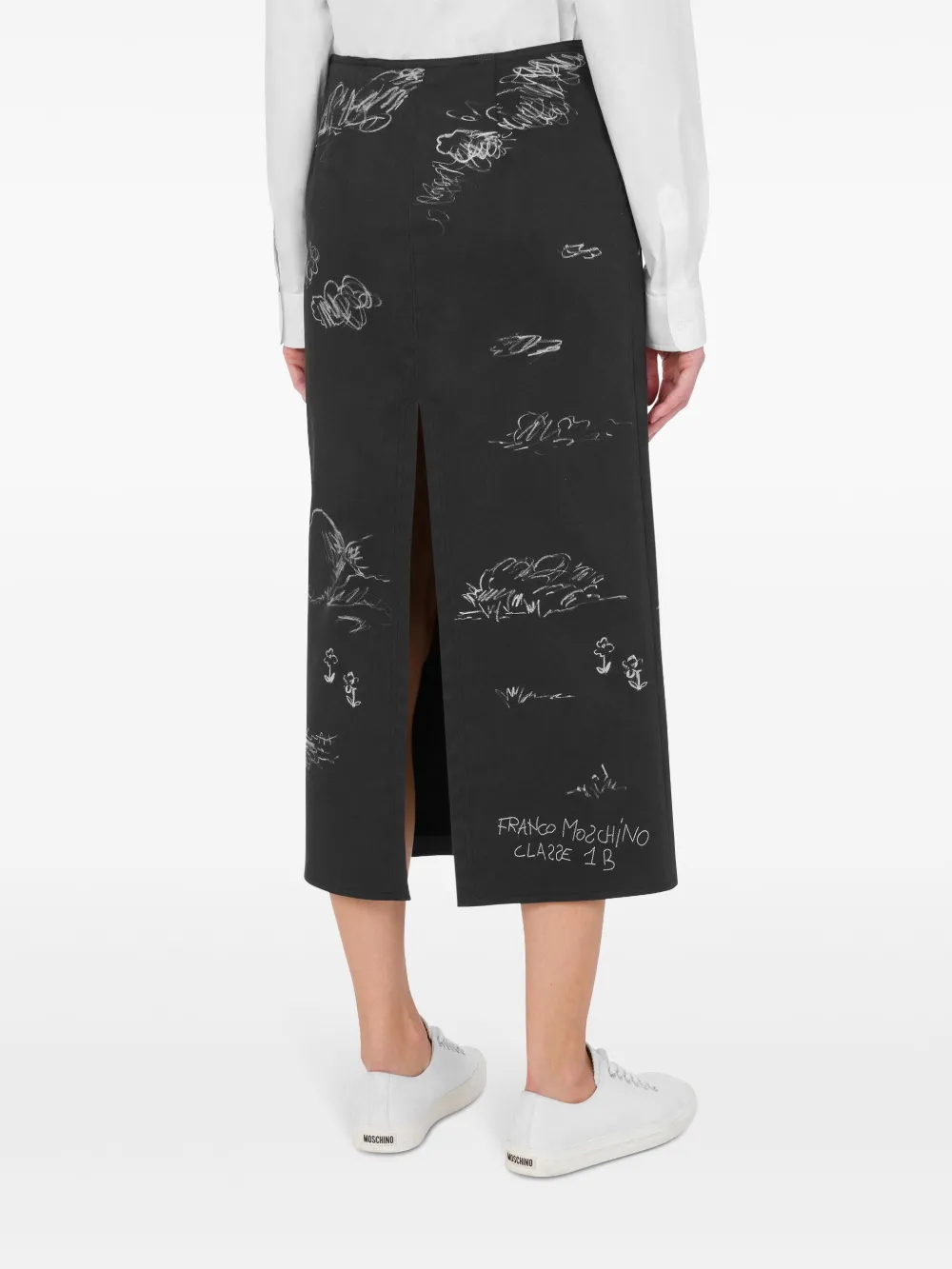 Moschino Rok met illustratieprint Zwart