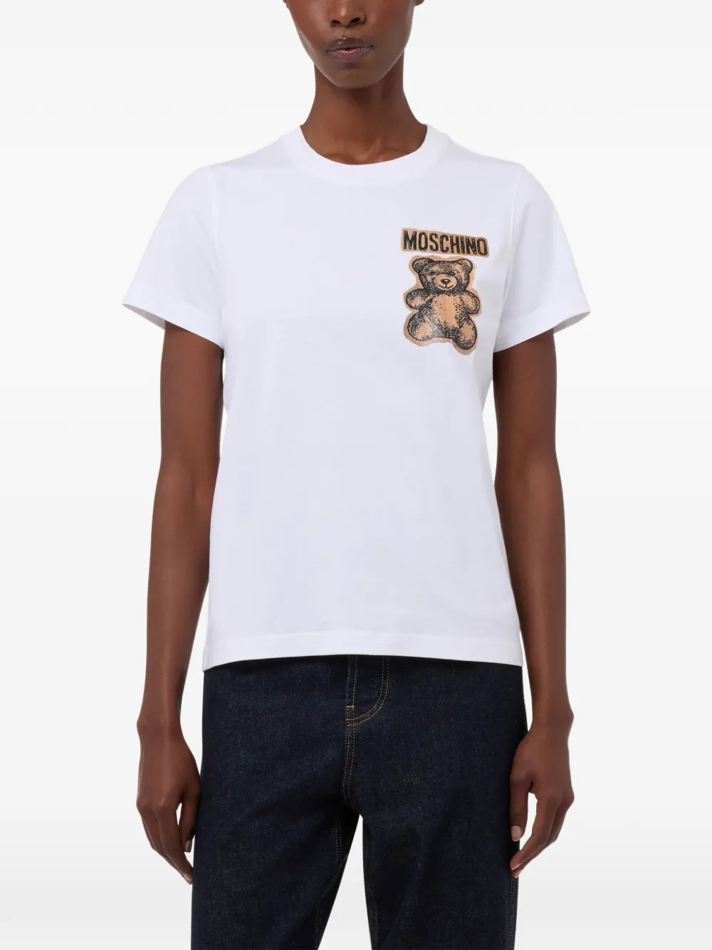Moschino T-shirt met print Wit