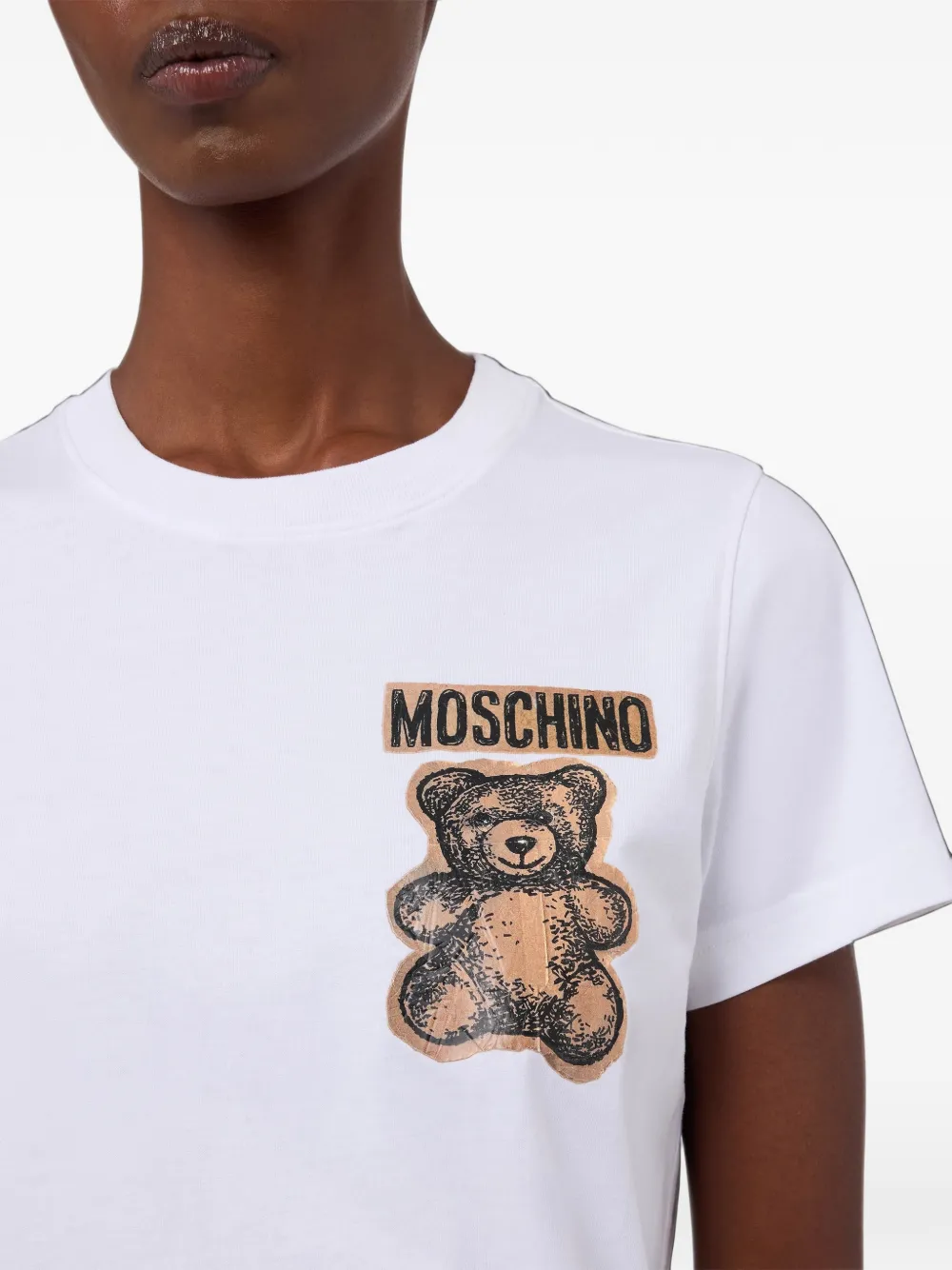 Moschino T-shirt met print Wit