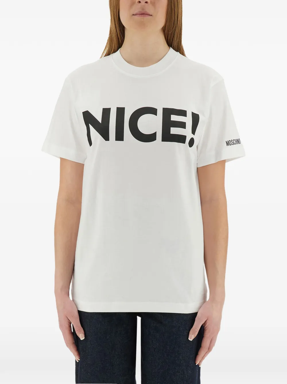 Moschino T-shirt met print Wit