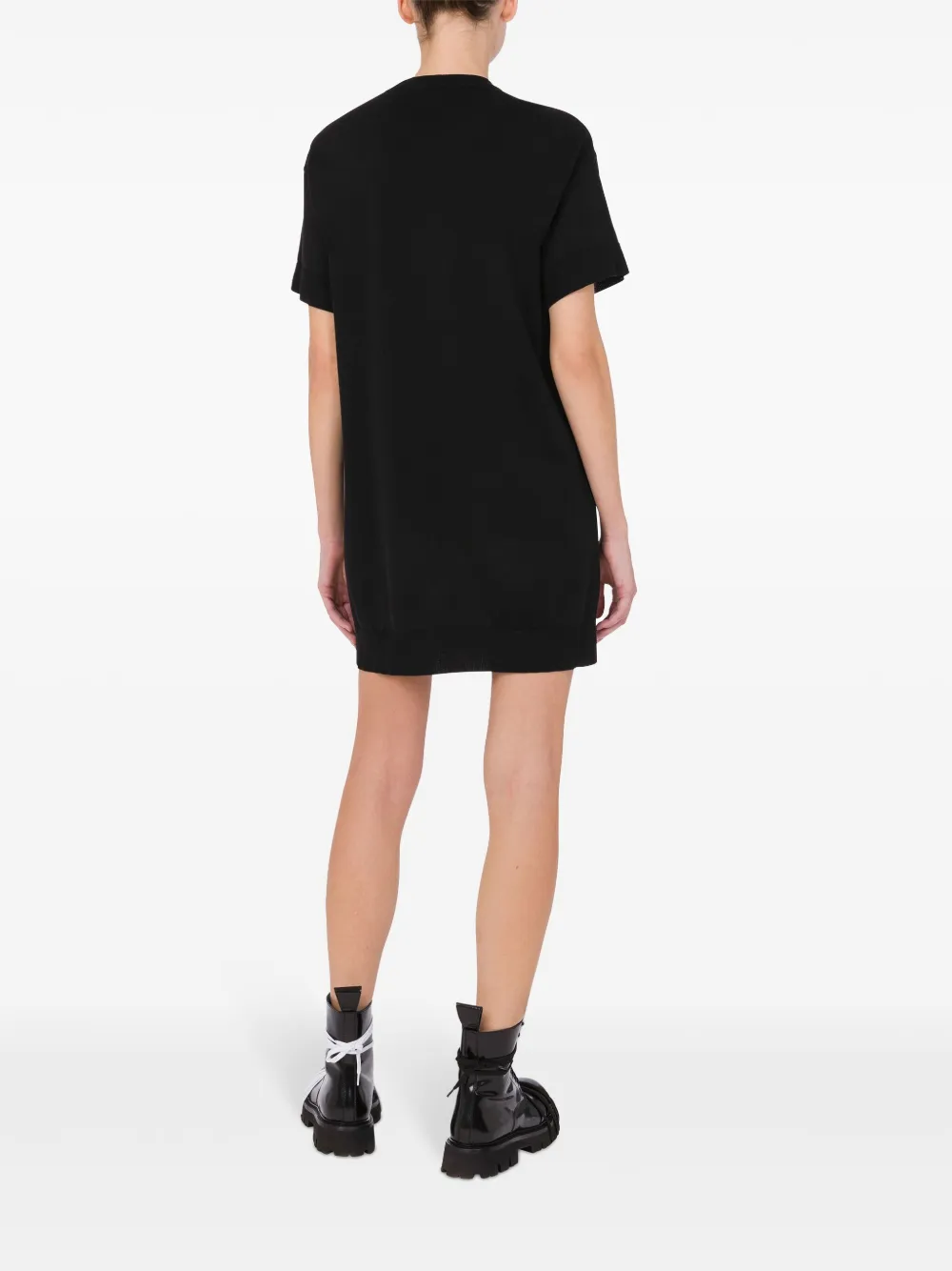Moschino T-shirtjurk met krijtprint Zwart