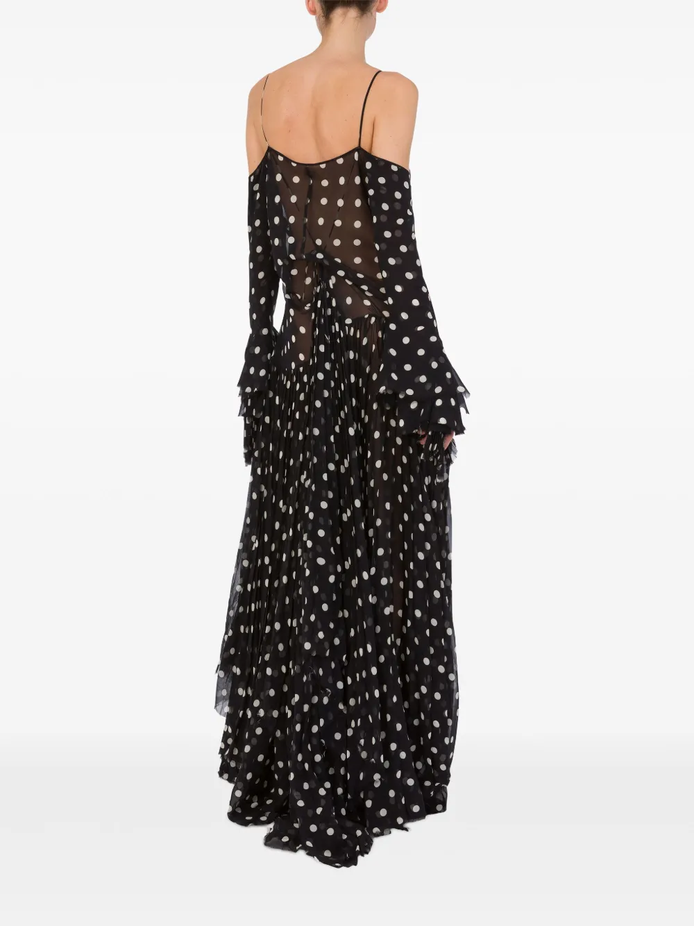 Moschino Maxi-jurk met stippen Zwart