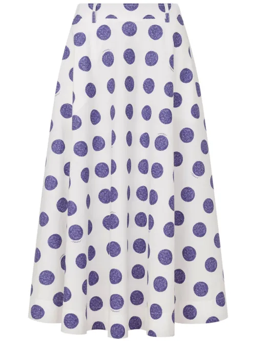 Jupe mi-longue à pois - Moschino - Modalova