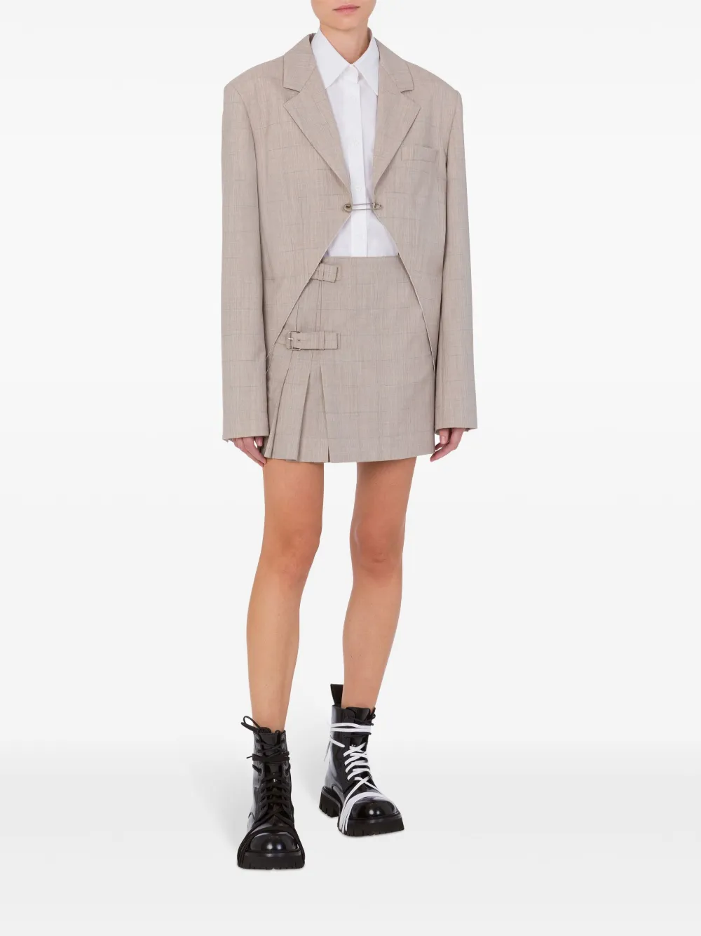 Moschino Geruite blazer - Beige