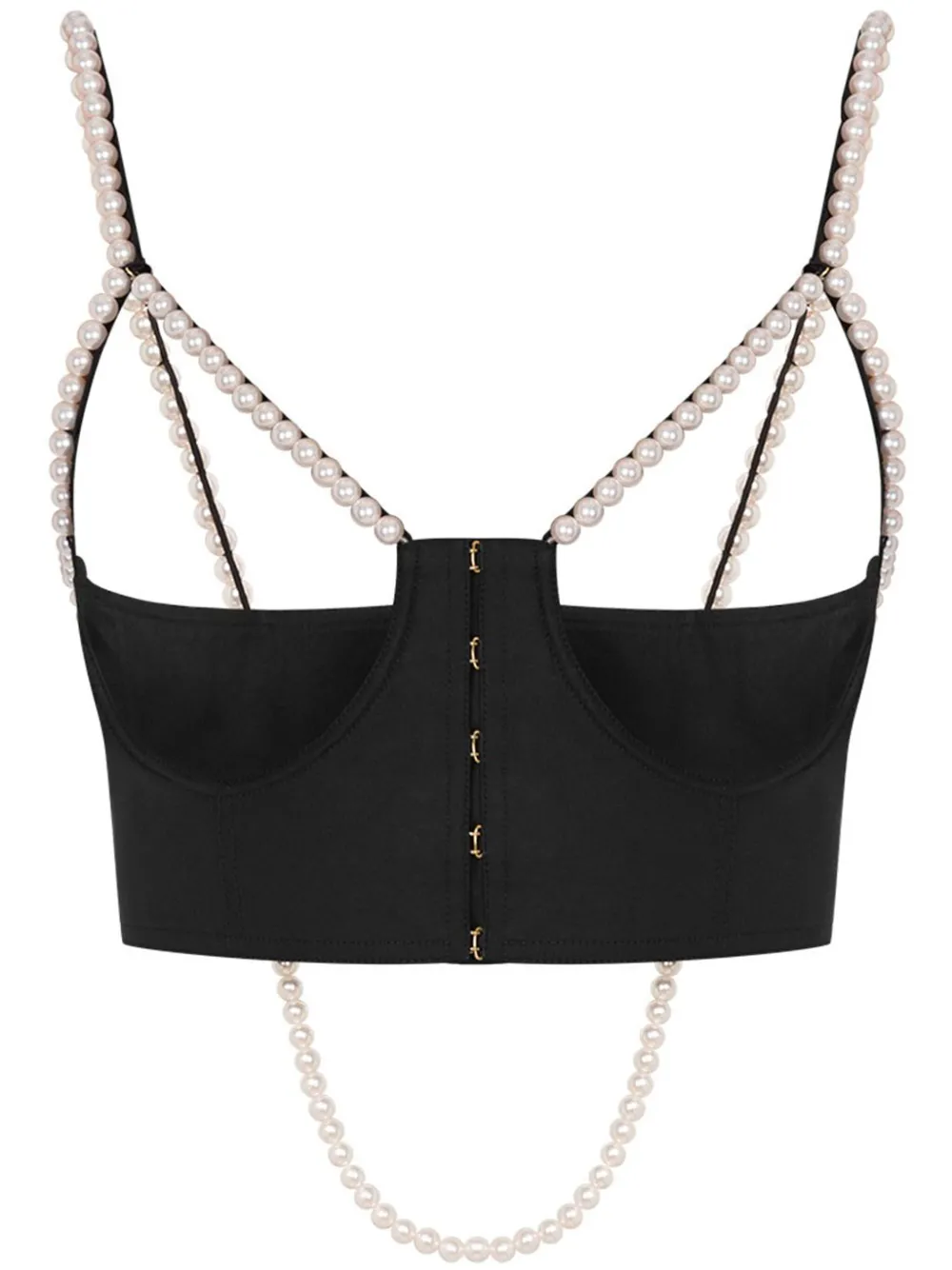 Moschino Top met pareldetail Zwart