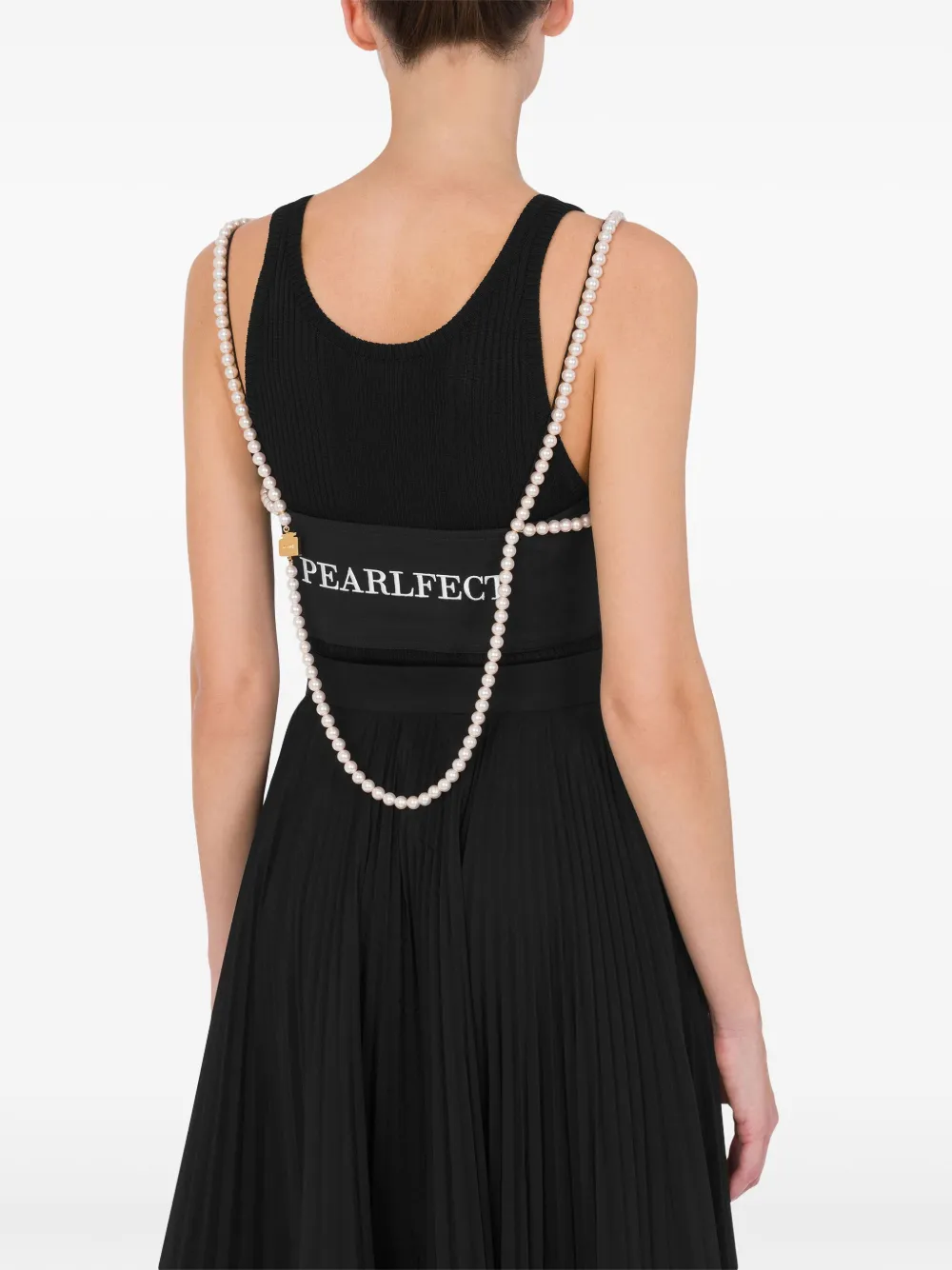 Moschino Top met pareldetail Zwart