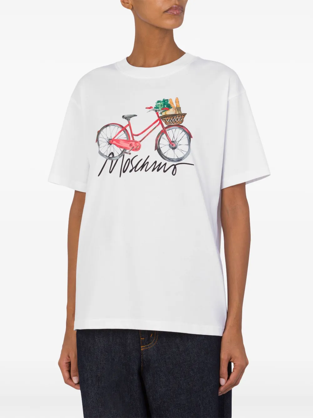 Moschino T-shirt met grafische print - Wit