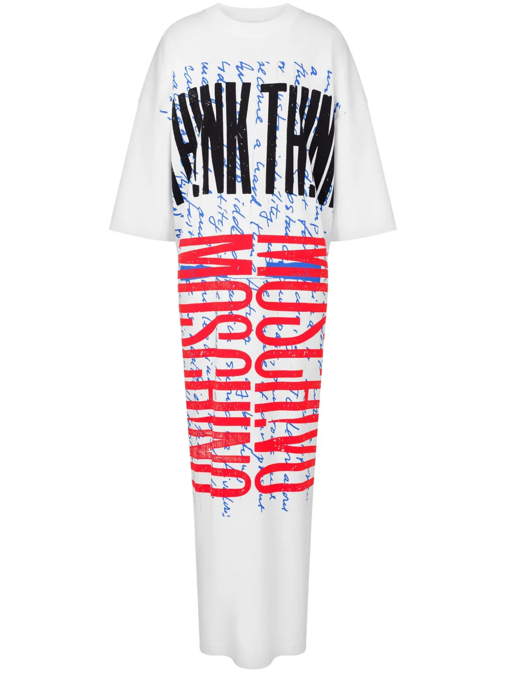 Moschino T-shirtjurk Wit