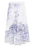 Moschino x Popeye and Olive Oyl illustration-style-print maxi skirt - White
