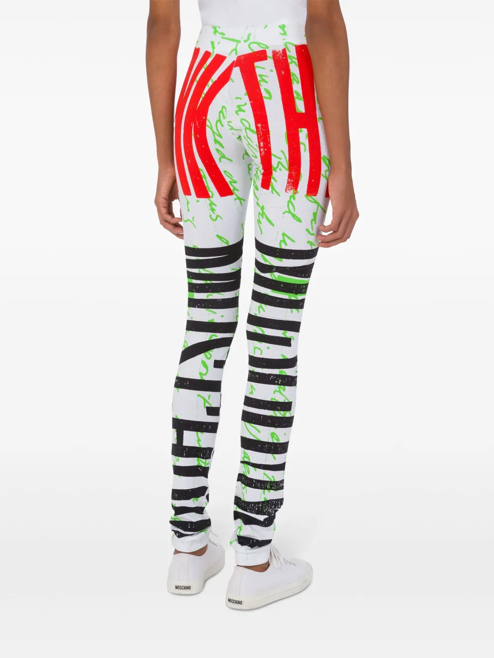Moschino Legging met print Wit