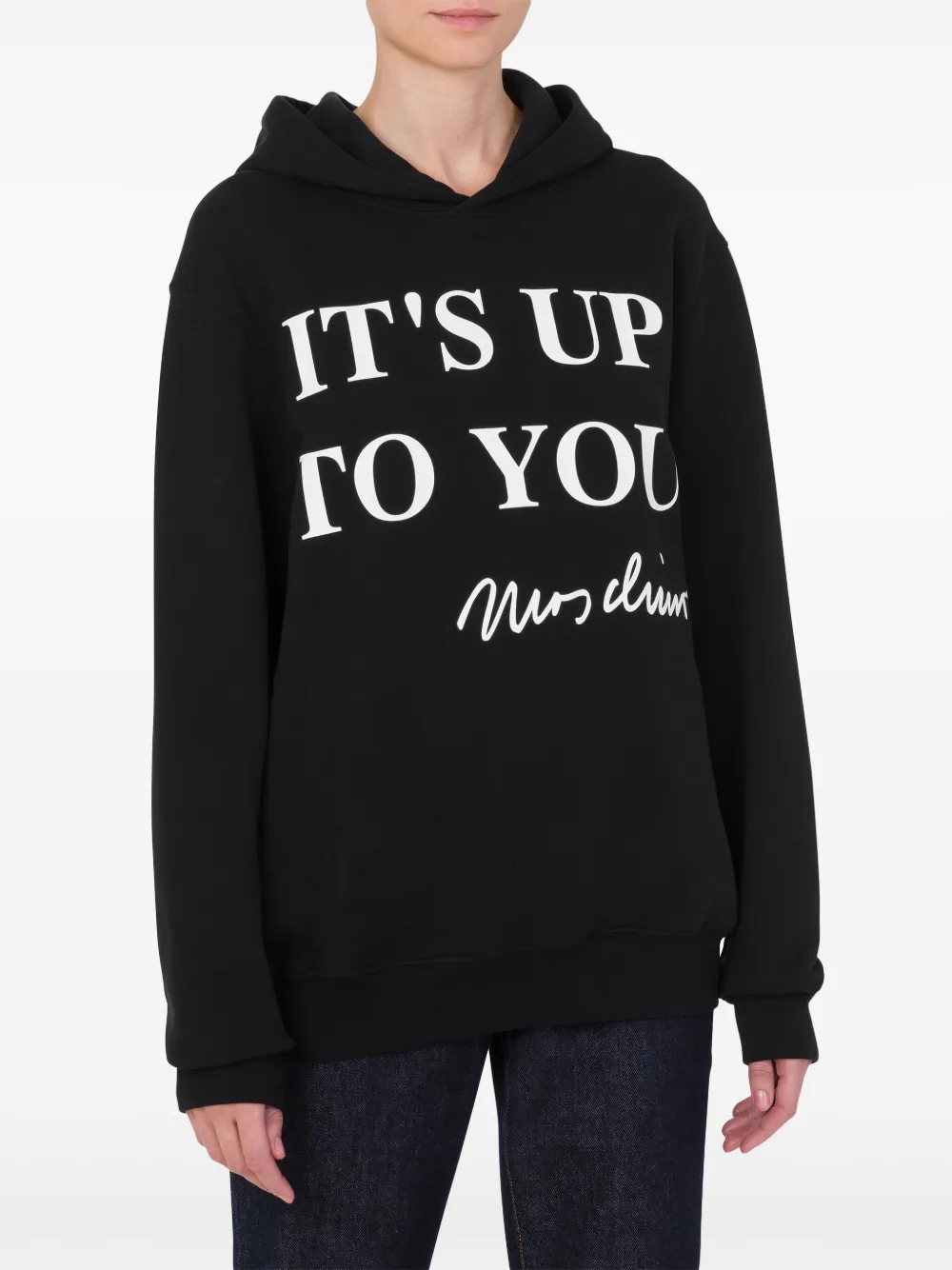 Moschino Hoodie met logoprint - Zwart