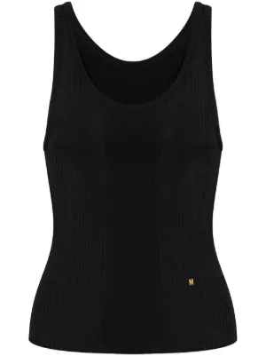 FENDI Sleeveless Cotton Tank Top | Black | FARFETCH