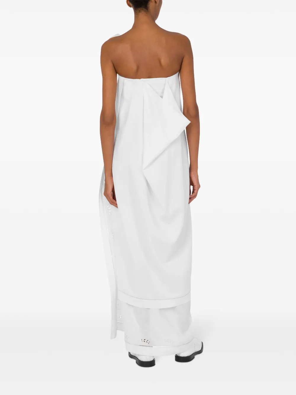 Moschino Gedrapeerde maxi-jurk Wit