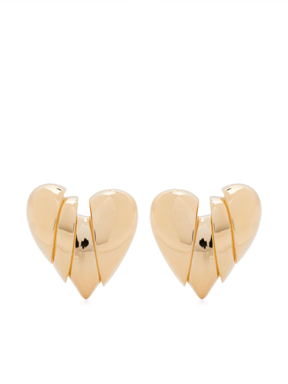 Amina Muaddi Heart Breaker earrings - Gold