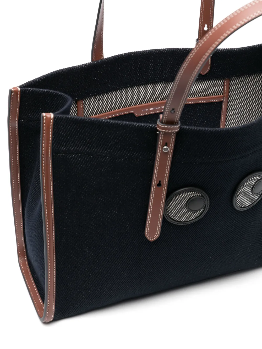 Shop Anya Hindmarch E/w Eyes Tote Bag In Blue