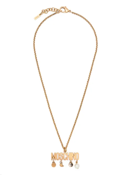Moschino collier à logo - Or - Moschino - Modalova