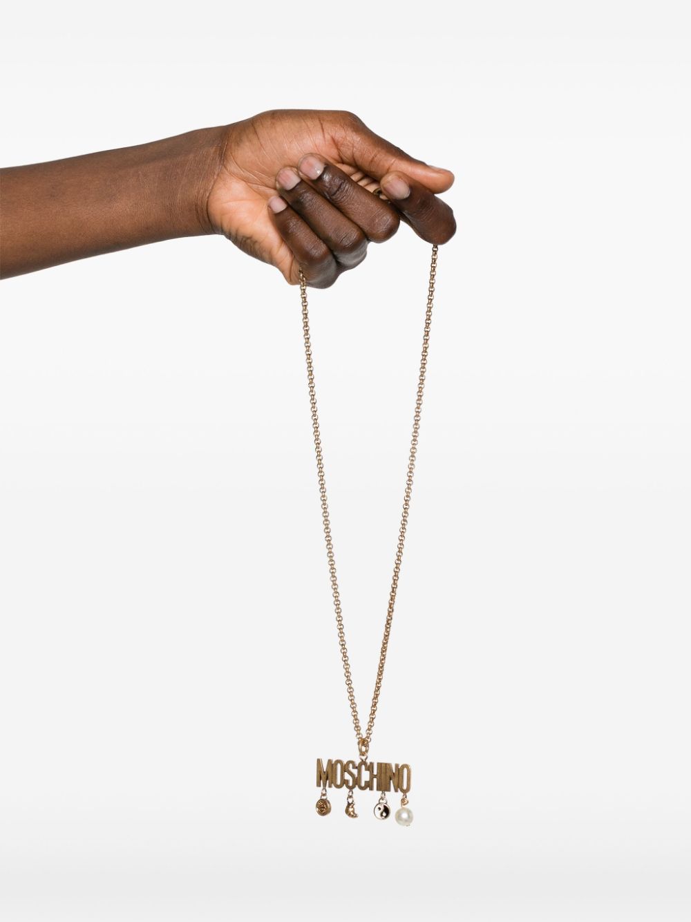 Moschino Halsketting met logo - Goud