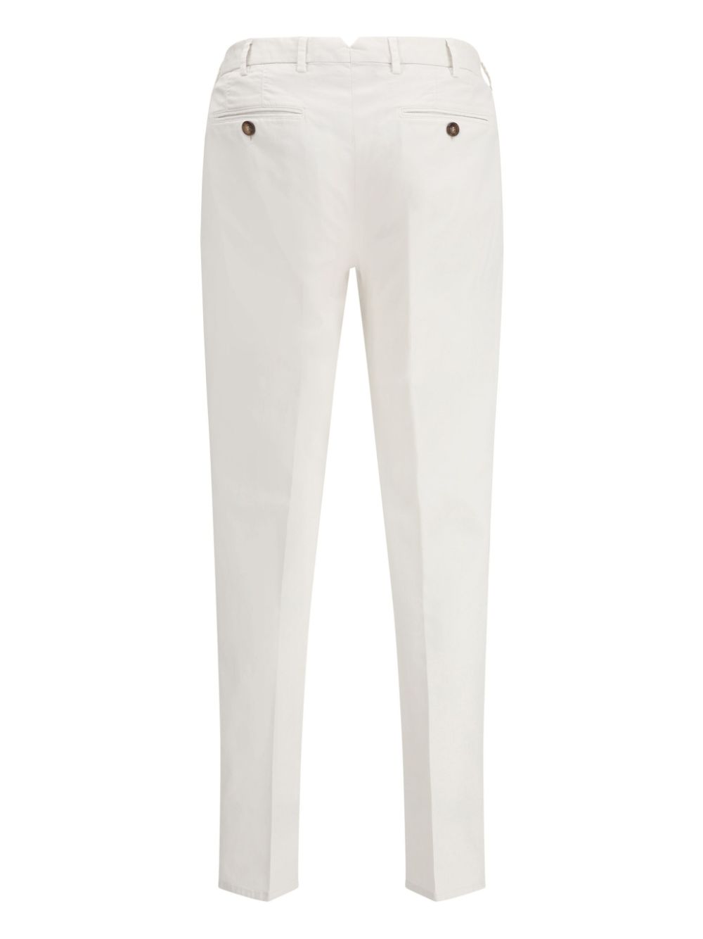 Brunello Cucinelli pressed-crease tailored trousers - Wit