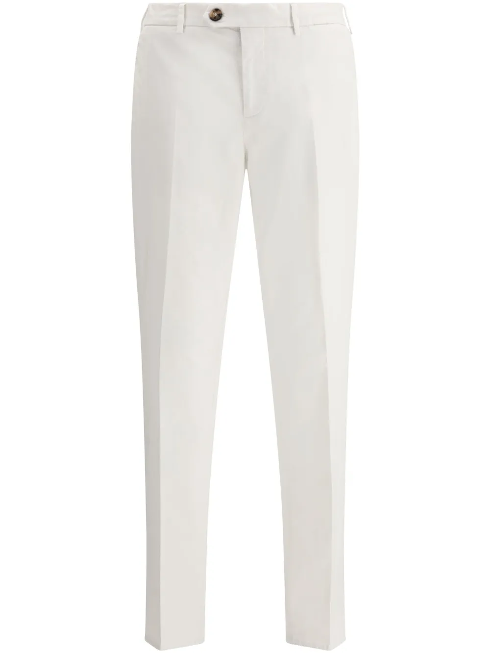 Brunello Cucinelli pressed-crease tailored trousers | White | Image 1