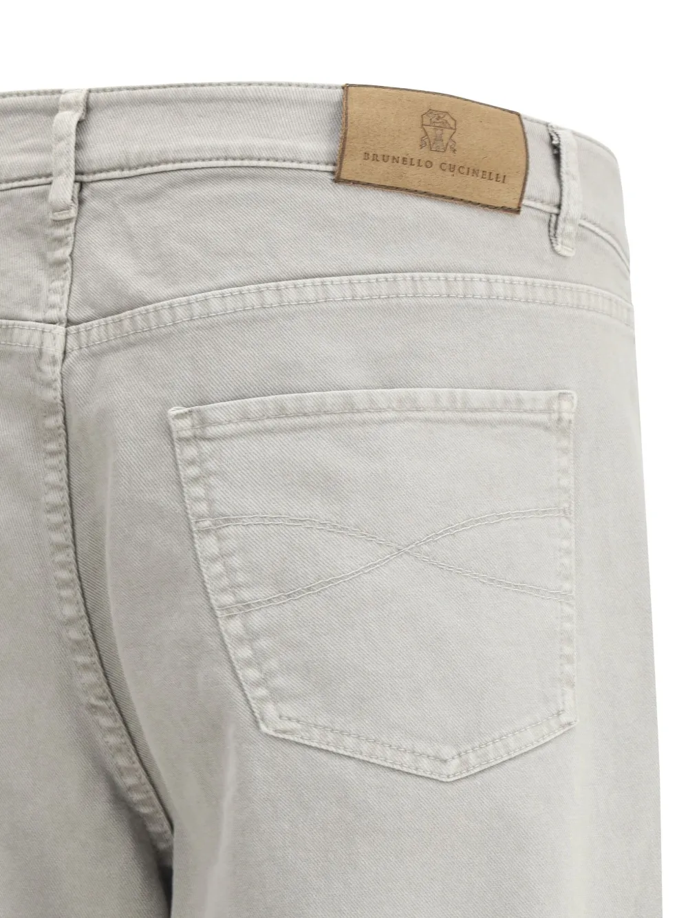 Brunello Cucinelli Straight broek met applicatie Groen
