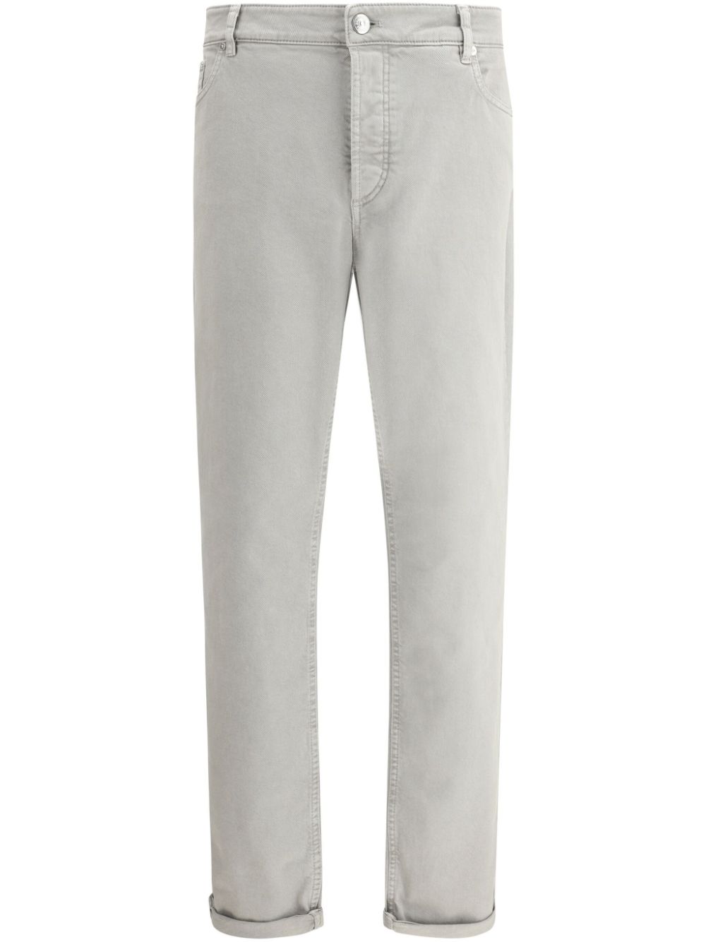 Brunello Cucinelli appliqué straight-leg trousers - Green