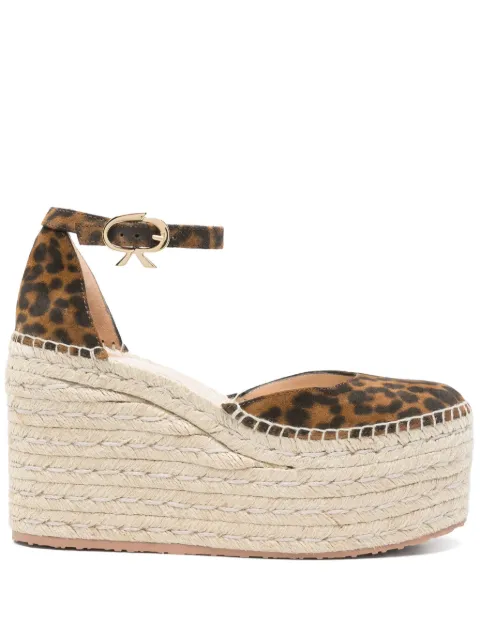 Gianvito Rossi alpargatas con estampado de leopardo y tacón de 110mm