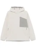 Snow Peak double face fleece hoodie - White