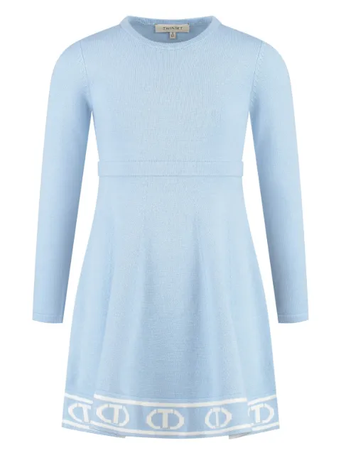 TWINSET Kids logo-trim knitted dress