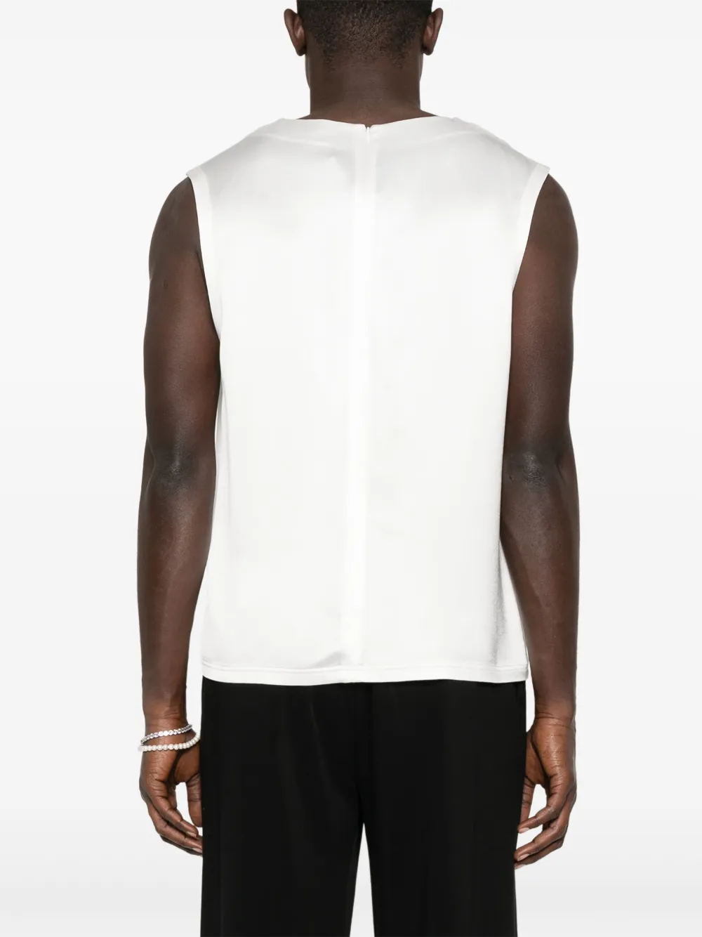 Balmain Sleeveless Vest In White