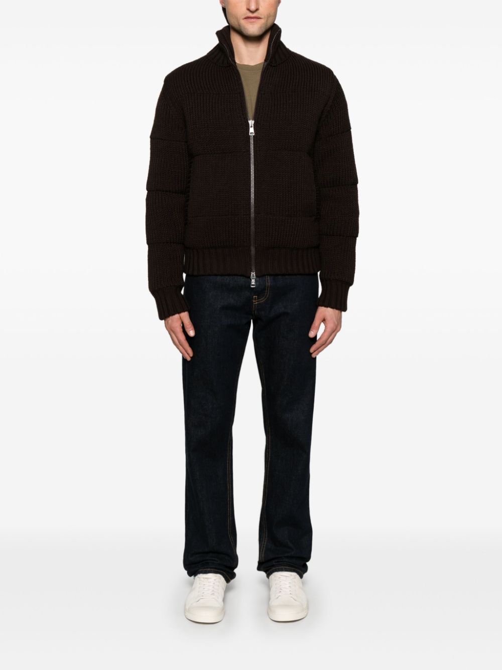 Moncler Jack met logopatch - Bruin