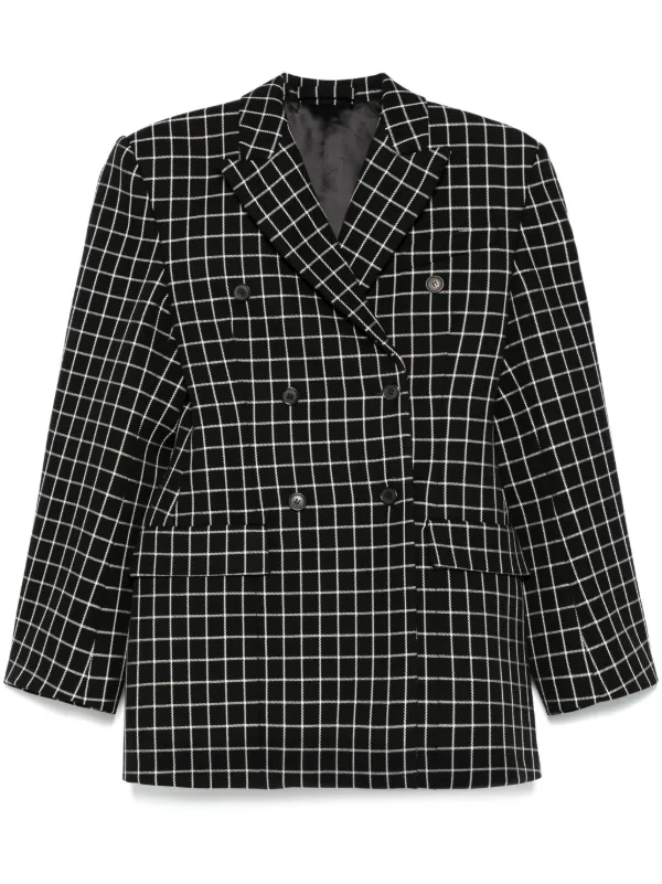 WARDROBE.NYC Check-pattern Blazer in Black