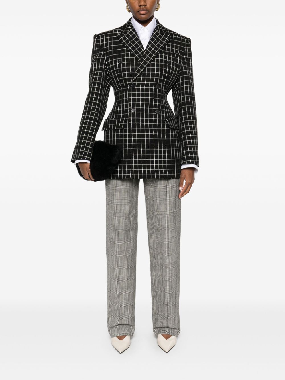 WARDROBE.NYC check-pattern blazer - Zwart