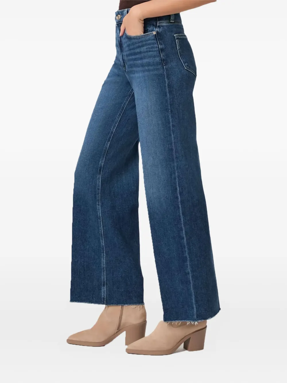 PAIGE Anessa gerafelde jeans Blauw