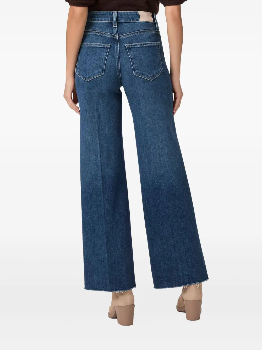 PAIGE Anessa gerafelde jeans Blauw