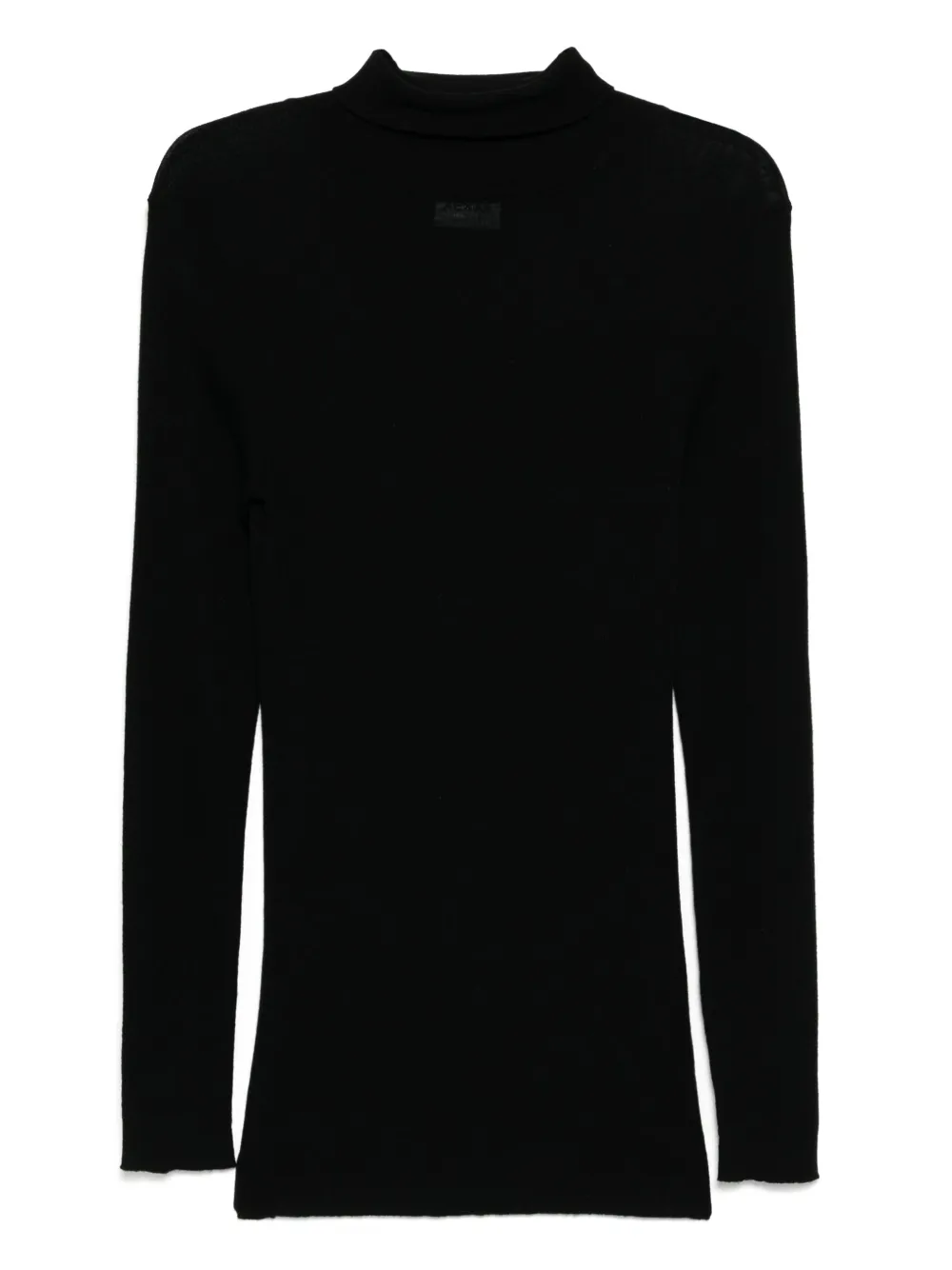 AEXAE sheer turtleneck top | Black | Image 1