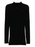 AEXAE sheer turtleneck top - Black