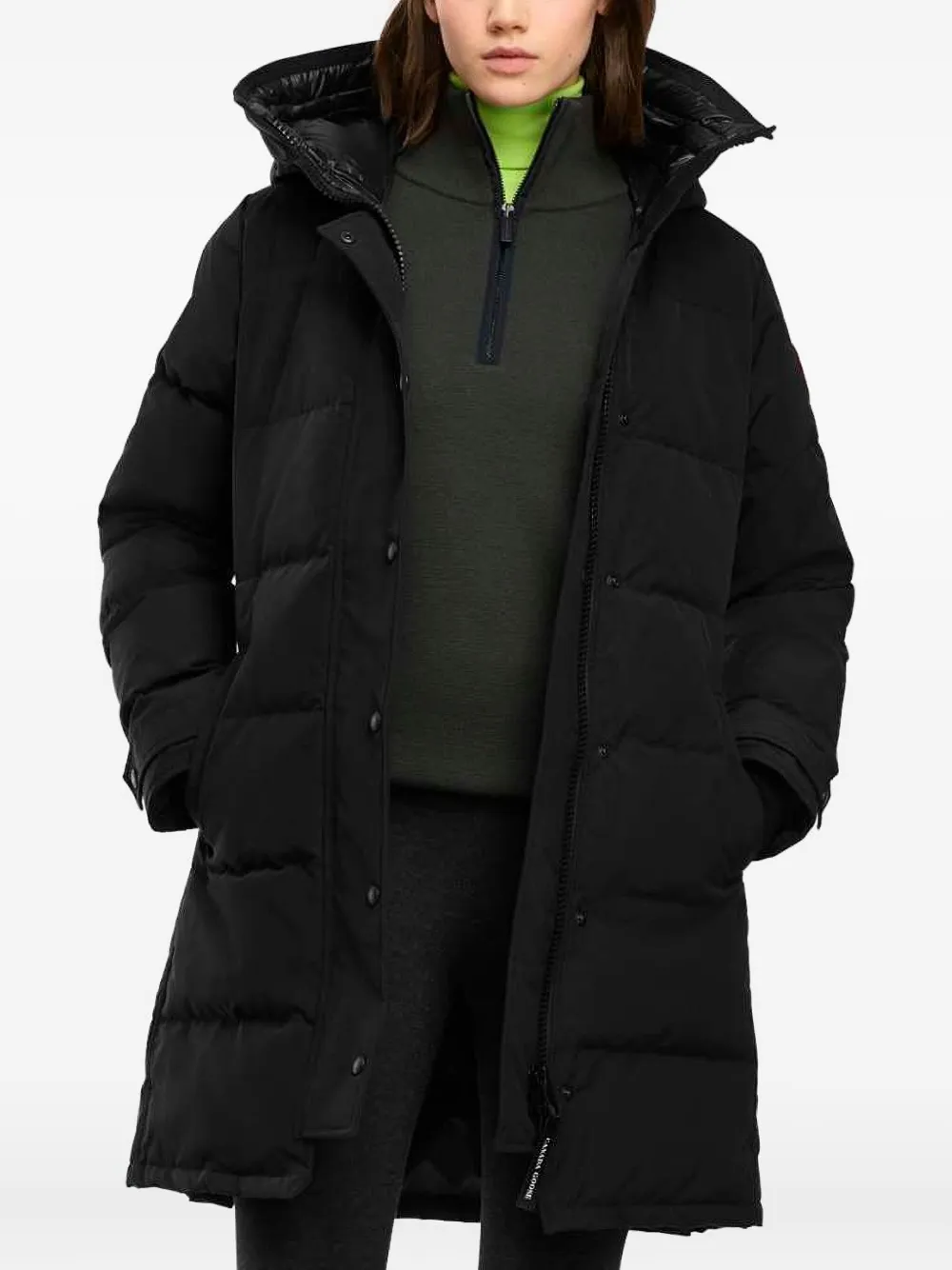 Canada Goose Shelburne Hooded Quilted Parka In Black
