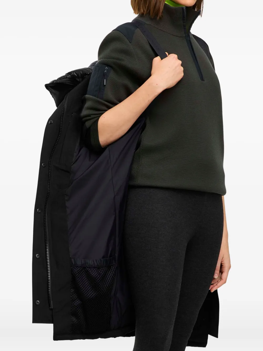 Canada Goose Shelburne Hooded Quilted Parka In Black