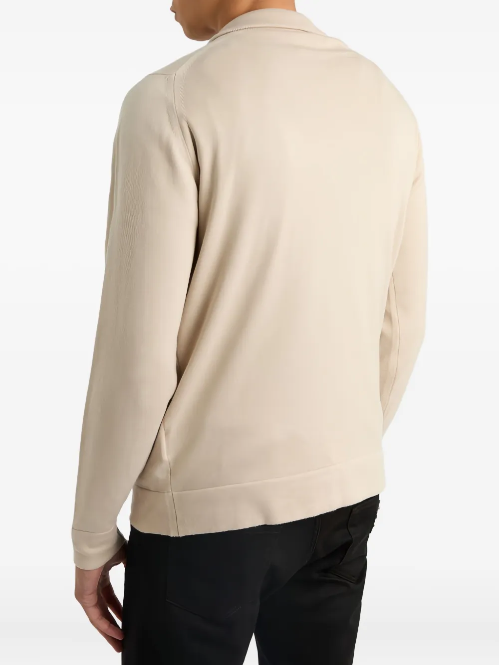 John Smedley Gebreide trui met rits Beige