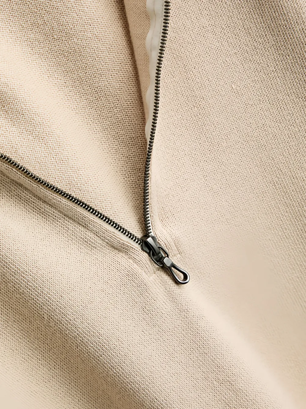 John Smedley Gebreide trui met rits Beige
