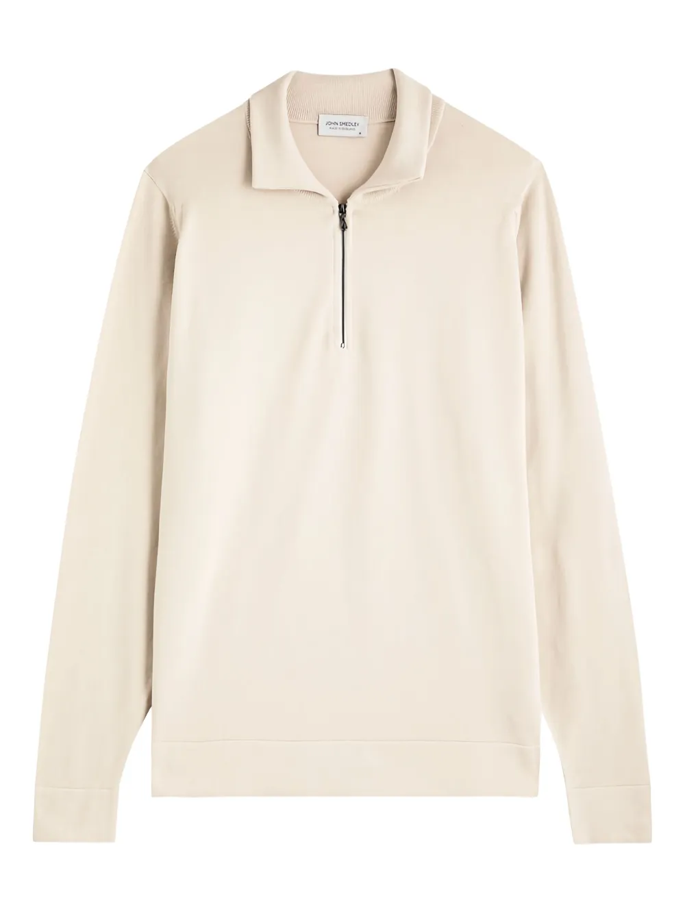 John Smedley Gebreide trui met rits Beige