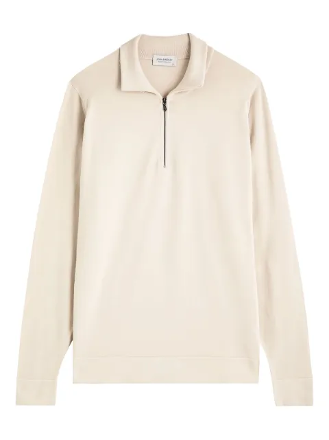 John Smedley سويتر منسوج بسحاب قصير