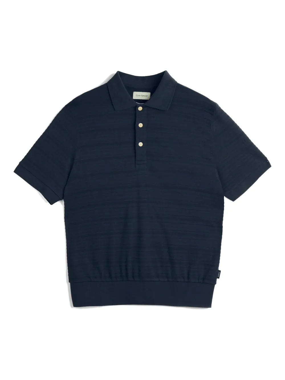 Oliver Spencer textured polo shirt | Blue | Image 1