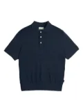 Oliver Spencer textured polo shirt - Blue