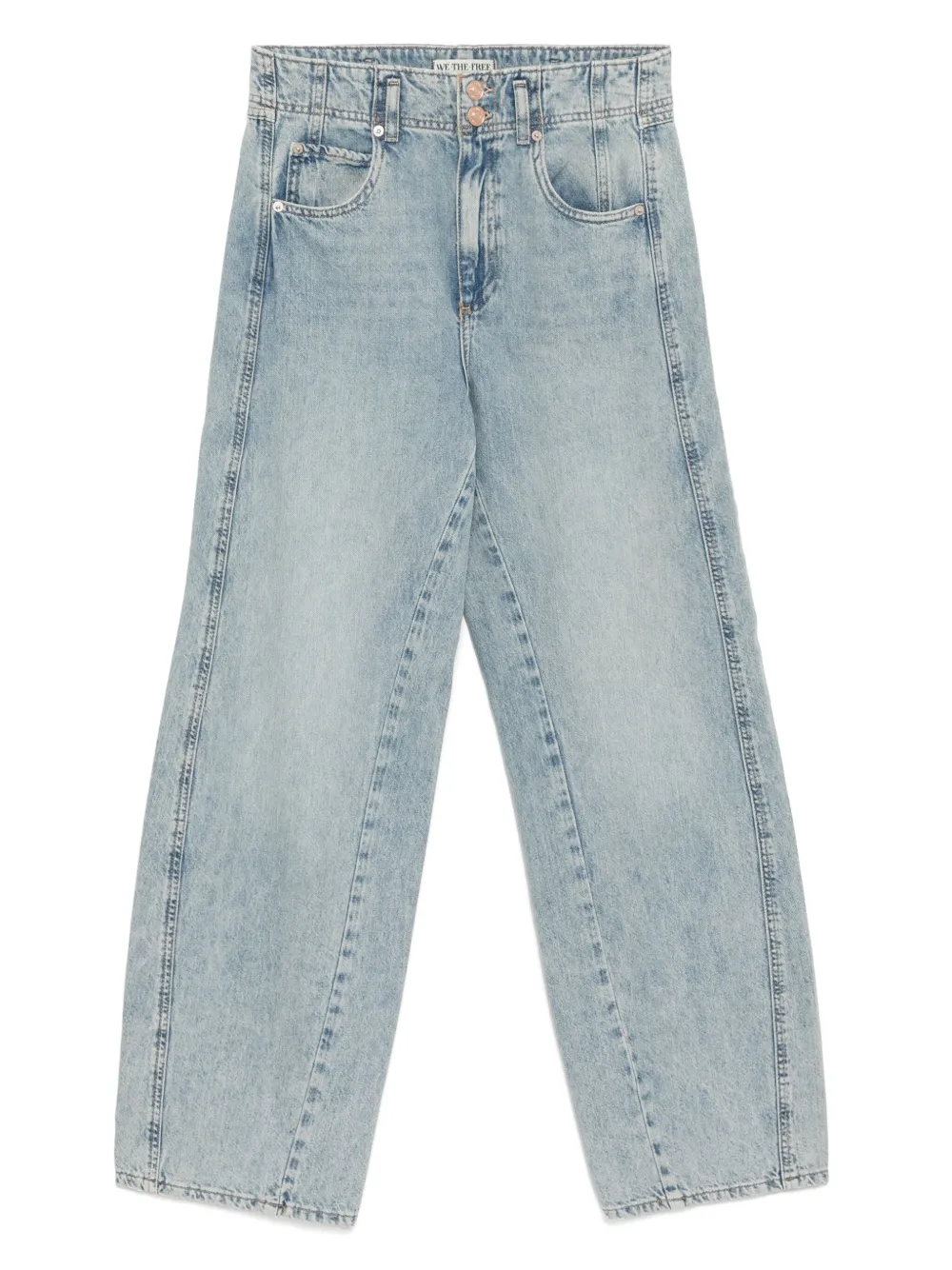 Free People Aster straight jeans Blauw