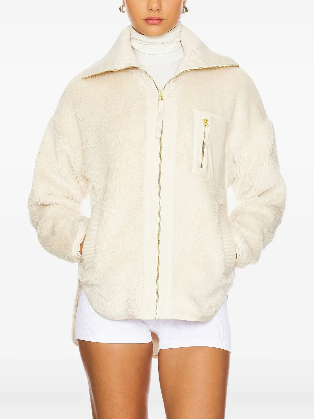 Varley Giacca in pile con zip - Bianco