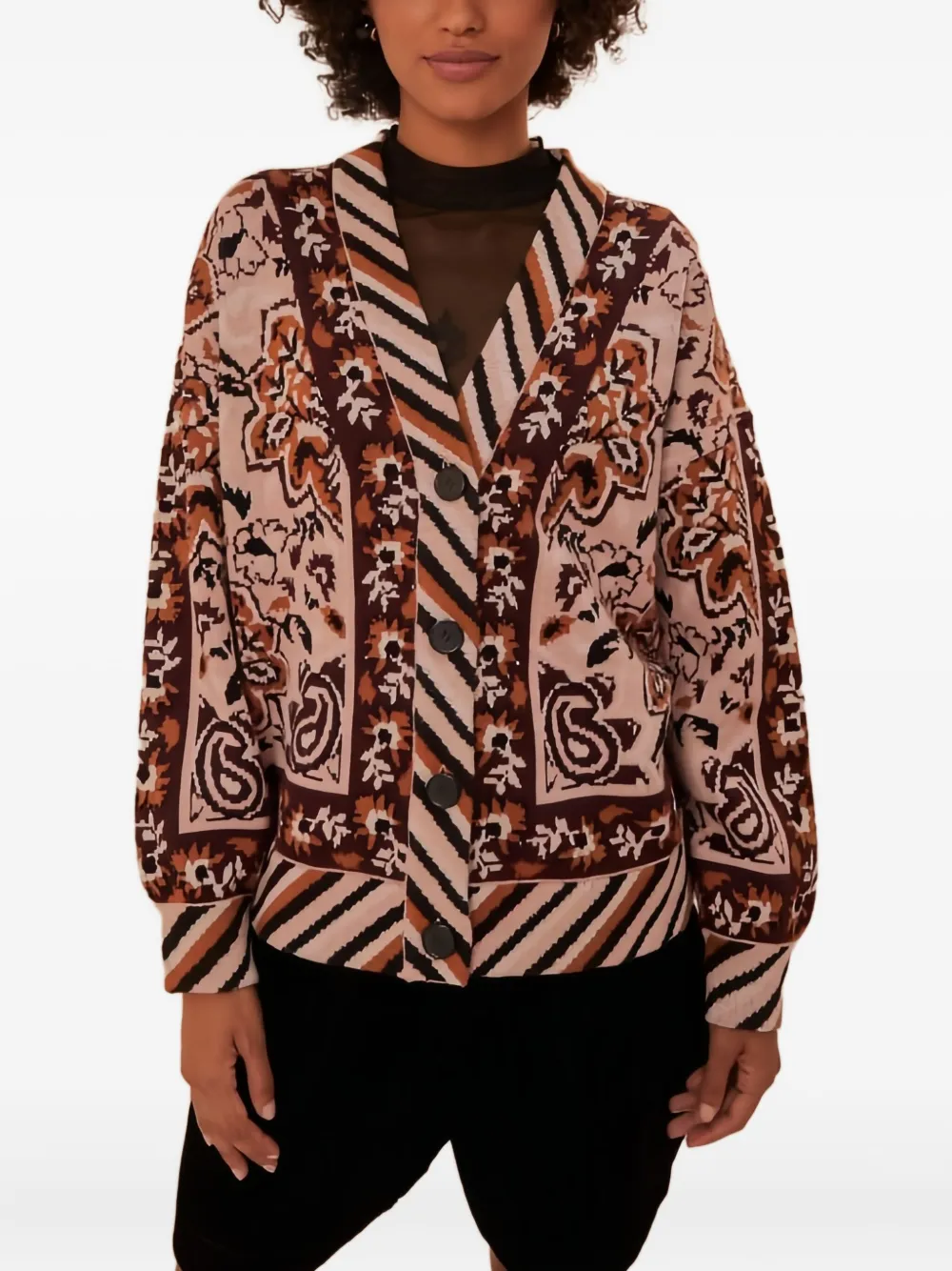 FARM Rio Vest met patroon Rood