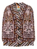 FARM Rio tapestry-pattern cardigan - Red